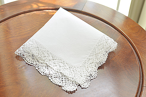Classic Lace Handkerchief. Victorian Lace # 2006